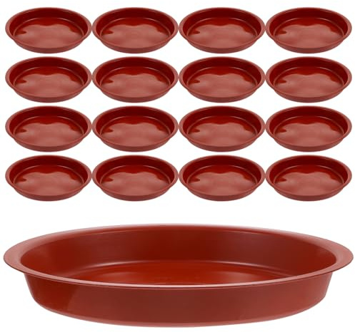 Hemobllo 20 sottobicchieri in plastica, rotondi, indeformabili e infrangibili, per piante da appartamento e vasi da fiori per interni ed esterni