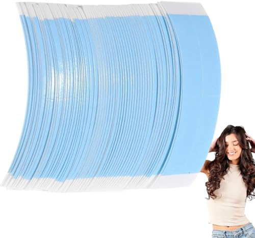 YIPFEN 72 unidades de cinta extra fuerte, impermeable, de doble cara para prótesis de cabello, frontal de encaje, pegamento peluca, tira adhesiva, protesis capilar, cortable