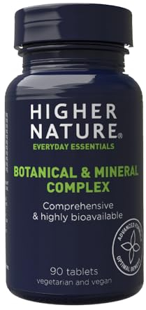 Higher Nature - Botanical & Mineral Complex - Bio Minerals - Plant Based Complex - Multimineral Supplement - Vegetarian & Vegan - 90 Tablets