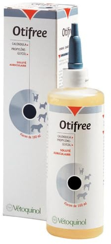Otifree Solution Auriculaire de Lavage et de Nettoyage de l'Oreille Externe 160ml Vetoquinol