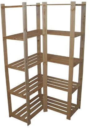 Len Mar.de ECKREGAL HOLZREGAL B-20 aus 17 mm Holz BÜCHERREGAL MASSIVHOLZREGAL KELLERREGAL BÜROREGAL 170x80x40