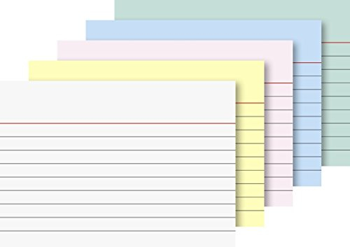 Brunnen 102279195 Karteikarten, A7, liniert, sortiert, Großpackung mit 1.000 Stück