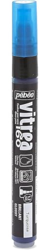 Pebeo Vitrea 160, Glossy Glass Paint Marker - Turquoise