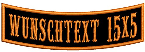 Wunschtextaufnäher unterer Bogen B1 (1-zeilig) - viele verschiedene Farben und Größen (15x5)