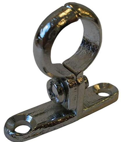 22mm Cast Brass Chrome Plated Screw-On Pipe Bracket - Bag of 5