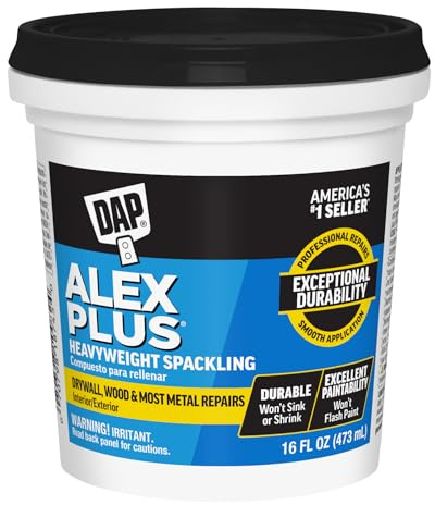 DAP Alex Plus Spackling, White, 16 Oz (7079818745)