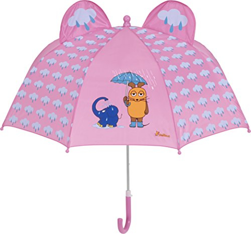 Playshoes Stockschirm mit kindgerechtem Mechanismus Unisex Kinder,3D Die Maus Elefant,original