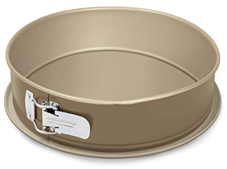 Guardini, Molde desmontable de 1 fondo Ø 26 cm, Fondo antigoteo, Acero con revestimiento antiadherente, Champán y Bronce, Made in Italy, Línea Gold Elegance