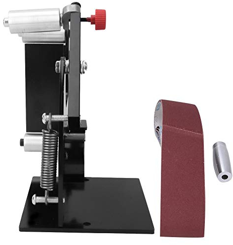 Ponceuse à Bande,50mm Largeur Machine de Polissage de Meulage d'Attachement de Ponceuses à Bande avec Adaptateur, Machine de Polissage de Meulage(M14)
