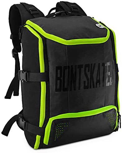 Bont Skates - Multi Sport Skate Backpack Travel Bag - Inline Ice Roller Speed Skating (Fluoro Yellow)