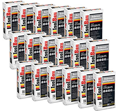 Isolbau Bodenausgleichsmasse 2-20mm CT-C20-F5-450 kg Selbstnivellierende Ausgleichsmasse für Bodenunterlagen im Innenbereich