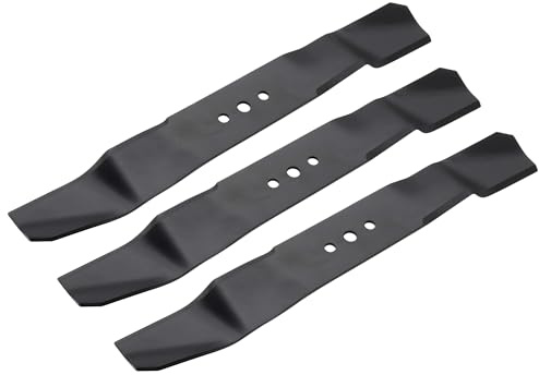 SECURA Messer Set (3 Messer) kompatibel mit Husqvarna Rider Jonsered 103cm 504188210 544308101 544103001 504188201