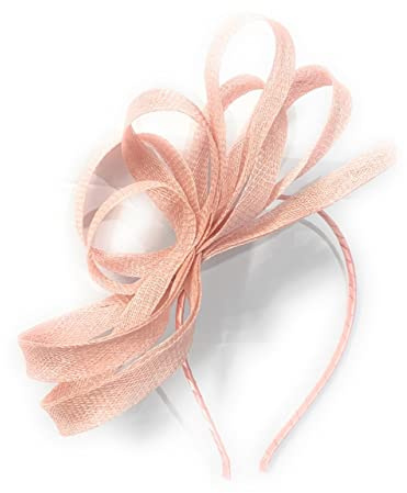 Caprilite Sinamay Fascinator Haarband für Hochzeiten, vegan, Orange