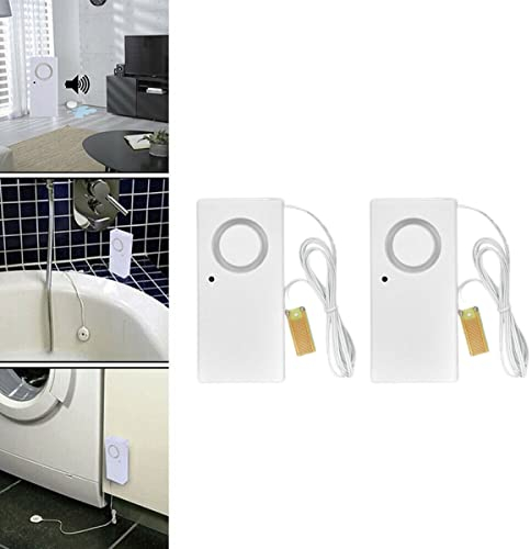 RANRAO 2Pcs 9V Water Detector Water Alarm Water Guard Water Sensor