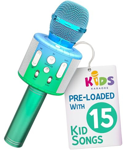 Move2Play, Kids Karaoke Microphone | Includes Bluetooth & Pre-Loaded Songs | Girls Birthday Toy for 2, 3, 4, 5+ Girls & Boys