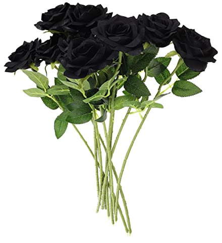 YARNOW 9pièces Rose Artificielle Blanche avec Tige Fleur Décorative pour Arrangements Floraux Et Bouquets Intérieurs