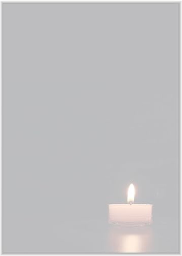 Briefpapier Trauer DIN A4 - Trauerbrief und Kondolenz-Papier 20 Blatt - Motiv Nr. 056 | 90g/m²
