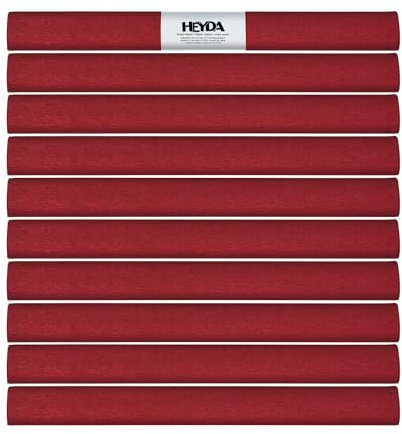 Krepp-Papier farbfest, 50 x 250 cm, 32 g/qm, 10 Rollen, Weinrot