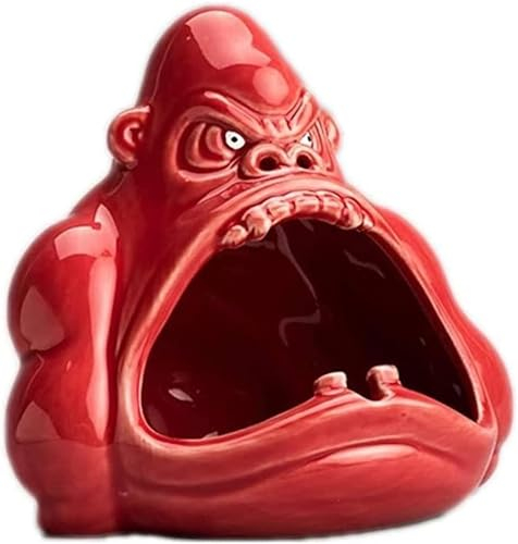 ErModa WDX- Cenicero Creativo, cenicero de cerámica de orangután, cenicero de Puros, decoración de Escritorio de Oficina en casa, cenicero Personalizado Conveniencia