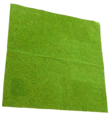 BESPORTBLE Artificial Grass Mat Artificial Fake Grass Squares Mat Plastic Synthetic Placemats Turf Patch Realistic Rug Garden Tiles for Dollhouse Micro Landscape Decor
