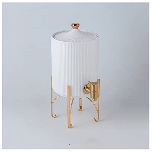 Brocche Bollitore freddo ceramico creativo con base di grande capacità teiera con rubinetto Bello e pratico for case, ristoranti, bar Caraffa(White)
