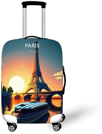 Muiuou 3D Stadt Print Trolley Fall Schutzhülle Koffer überzieher Elastische Kofferschutzhülle,Waschbare Anti-Kratzer Staubdichte Fall Trolley Protector Kofferschutz (M (22-24 Zoll),Stadt 20)