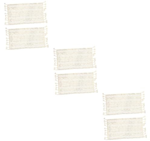 MAGICLULU 3 Sätze Tischdecken Für Hochzeiten Stil Tischdecke Hochzeitstischdekoration Tischdecke Im Stil Spitze Tischset Baumwolle Tischdeckchen Aus Spitze Weiß Ghee- 2 Stück * 3
