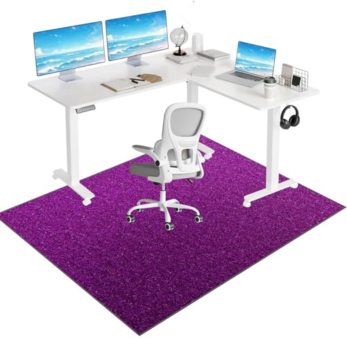 Stuhlmatte für Home Office Hartholzböden, Bürostuhl Unterlage, Bodenschutzmatte bürostuhl, Computerstuhl Teppiche, Stuhl Unterlage Schreibtisch, GamingTeppich, Schutzmatte für Laminat 120 x 140 cm