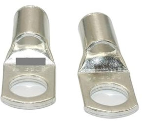 VWWJCCRO 20pcs Bolt Hole Tinned Copper Cable lugs Battery Terminals Set Wire Connector 4mm2 6mm2 10/16/25mm2 35/50mm2 4mm 5mm 6mm 8mm(M8 35mm2)