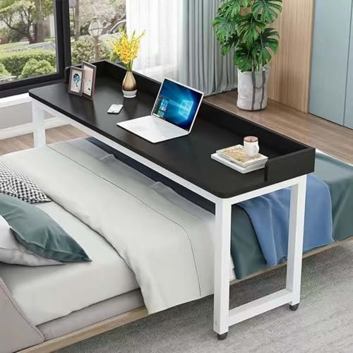 Generisch Überbetttisch Pflegetisch Auf Rolle Computertisch King-Queen-Betttisch üBer Dem Bett Fauler Schreibtisch Mit Rollen Essenstablett Schreibtisch,B,140x40x80cm