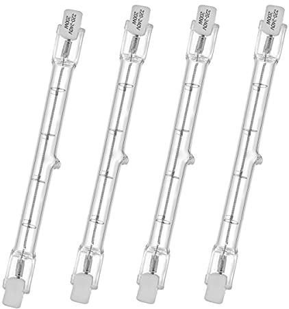 VINBE 200W ECO HaloLine Halogenröhre, Sockel R7S, 118MM Halogenröhrenlampe, 230V, 200W, Dimmbar, 2700K Warmweiß (4 Stück)