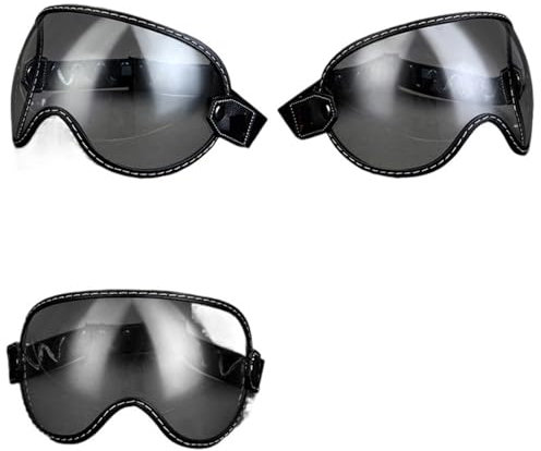 L6NqIAG Casque de Moto Vintage, visière à Bulles, Lunettes de Soleil, Accessoires adaptés à Tous Les Visages Ouverts rétro Vintage Visiere Casque Moto(L2-Clear)