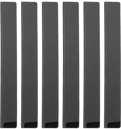 sourcing map 6 Pcs Knife Tip Guards 12.6x 1.5 ABS Knife Cover Sleeves Case Blade Protector Universal Sheath for Home Kitchen, Black