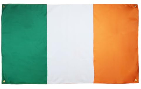 AZ FLAG Flagge Irland 150x90 cm Fahne Irische Leichtes Polyester 4 Ösen | Für innen dekorative Flagge Ireland doppelte Nähte und verstärkte Kanten mit Metallösen