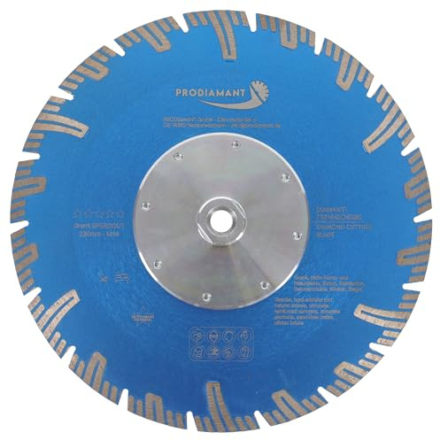 PRODIAMANT Super Speed Cut, Profi Diamant-Trennscheibe 230 mm mit M14-Flansch, für Granit, Naturstein und harte Baustoffe