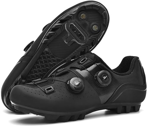Hiuzylqx Herren & Damen Radsportschuhe Mountainbike Schuhe Kompatibel mit Shimano SPD 2-Bolts Pedals Atmungsaktive Fahrradschuhe Fahrrad Spin MTB Schuhe