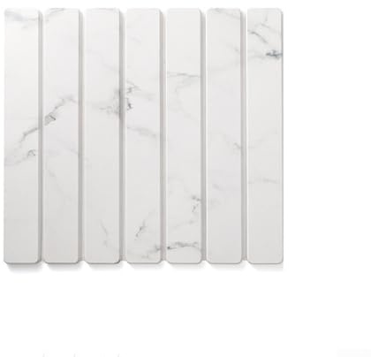 Tapis de séchage en pierre de diatomite pour comptoir de cuisine, tapis pliable absorbant la terre de diatomée, tapis égouttoir réutilisable pour vaisselle, bouteilles, tasses (blanc marbre L11)