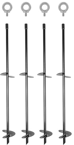 DMX Anker Trampolin Outdoor 4er Set - Erdanker Bodenanker - Garten