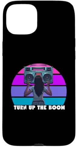 Boombox Retro 80's Boombox, Cassette de Musique rétro Turn Up The Boon Coque pour iPhone 15 Plus