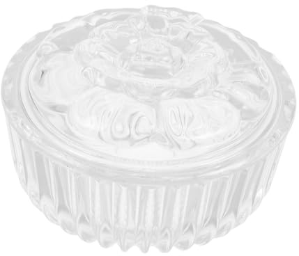Toyvian Bonbonnière Verre avec Couvercle Pot de Rangement Européen Hermétique pour Bonbons Café et Thé Décor Vintage Élégant pour Cuisine et Salon