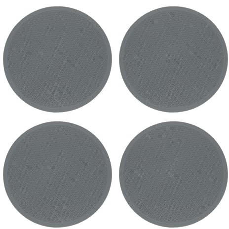 QUARKZMAN 4 Pezzi Sottopentola In Silicone 20 Cm Di Diametro Rotondi Grigio | Per Pentole E Padelle Calde, Resistente Al Calore, Per Piatti Caldi, Cucina Tavoli, Antiscivolo