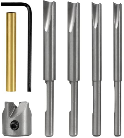 Rastapulz 7 Pièces Ébauches de Stylo pour le Tournage sur Bois avec de Coupe Pilotes, 7 Mm, 8 Mm, 3/8 Pouces, 10 Mm, Ensemble de Coupe-Fraise