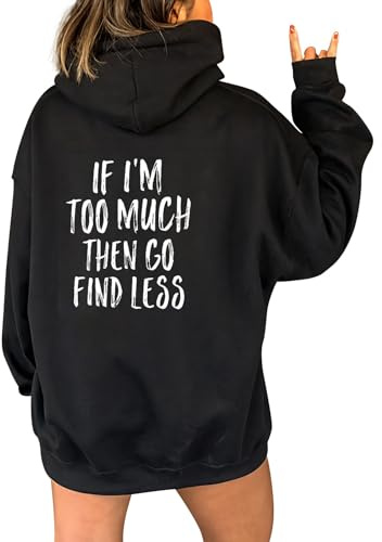 Kvinnor huvtröjor jumper träningskläder damtröja tröjor huvtröjor för kvinnor UK sweatshirt damer lätta tröjor damer tröjor jultröjor långärmad toppar jumper toppar pullover, Svart, XXL