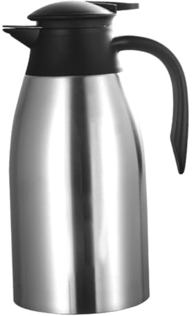 DECHOUS Jarra Térmica Hogar de Acero Inoxidable 304, Capacidad 2l, Doble Pared al Vacío, Botella Aislante para Mantener Agua Caliente hasta 24 Horas, Adecuado para Invierno y Camping