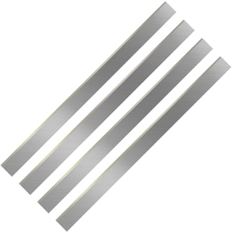 Cuchillas para cepilladoras HSS Cuchillas cepilladoras de 508 mm × 30 mm × 3 mm Cuchillos ensambladores reafilables for herramientas regruesadoras HSS/TCT 4 piezas(508X30X3mm-4PC-HSS)