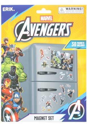 Grupo Erik Imanes Nevera Los Vengadores - Iman Nevera para Niños | Decoracion Hogar y Oficina, Merchandising Oficial Marvel Legends (14,5 x 21 cm)