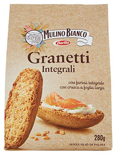 Mulino Bianco Crostini Granetti Integrali, 280 gr | Snack Salato Per La Merenda