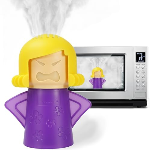 Microwave Cleaner Angry Mama Oven Steam Cleaner Odor Absorber Easily Cleans the Crud in Minutes,Purple