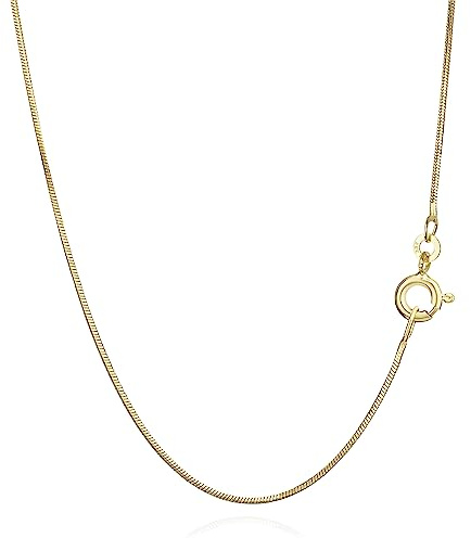 NKlaus Schlangenkette 333er Gelbgold 8 Karat diamantiert 0,7mm 1 Stück | Länge wählbar 40–50cm