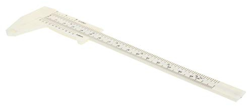 Utoolmart Vernier Caliper 150 mm Rango 0,05 mm Precisión Plástico Calibrador Blanco Herramienta de medición para mediciones de precisión exterior Profundidad interior 1 pieza